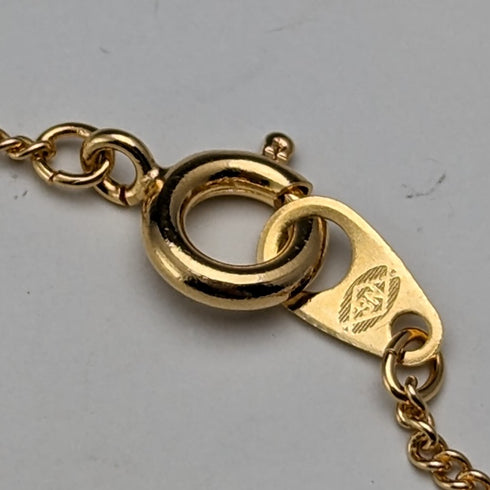 復古 9 克拉金球吊墜項鍊